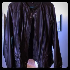 Black leather jacket